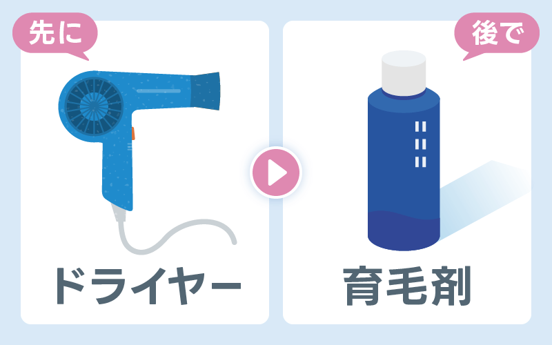 育毛剤 ドライヤー